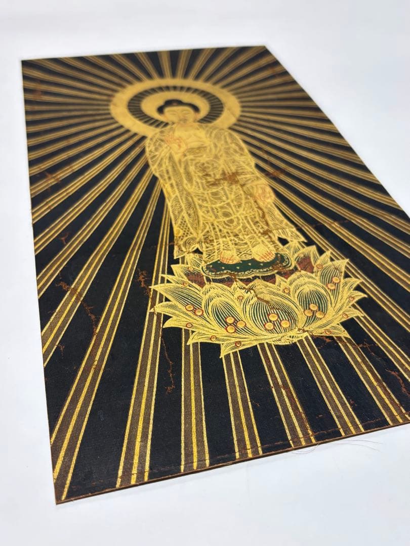 「極彩色木版画 阿弥陀如来像 方便法身尊像」１枚|仏教美術 木版画 浄土真宗親鸞