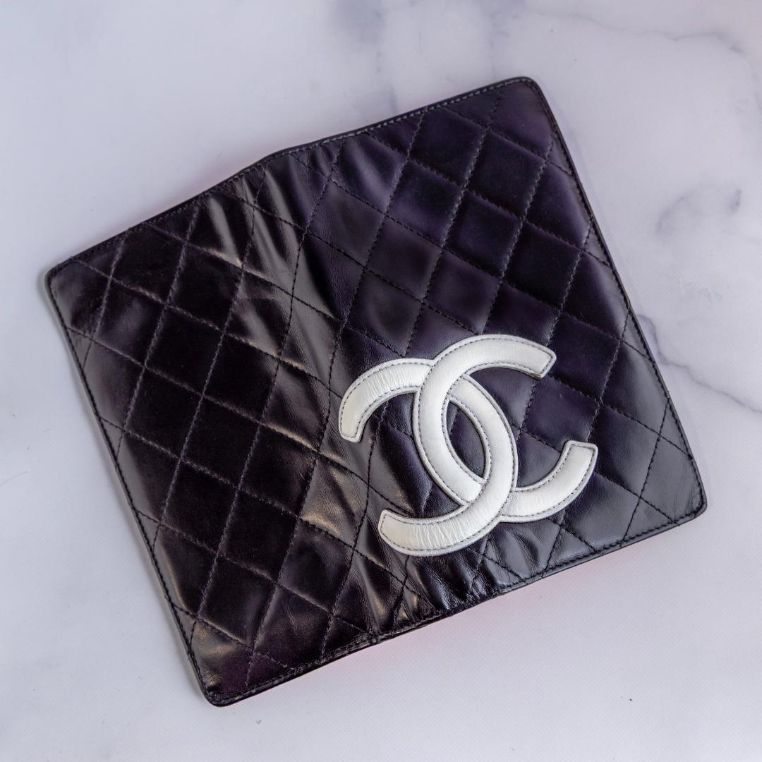 CHANEL シャネル 二つ折り長財布 カンボンライン デカココ