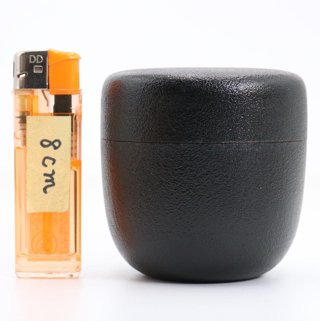 古川治樹作 乾漆 菊蒔絵 大棗 花蒔絵 茶道具 共箱　V948