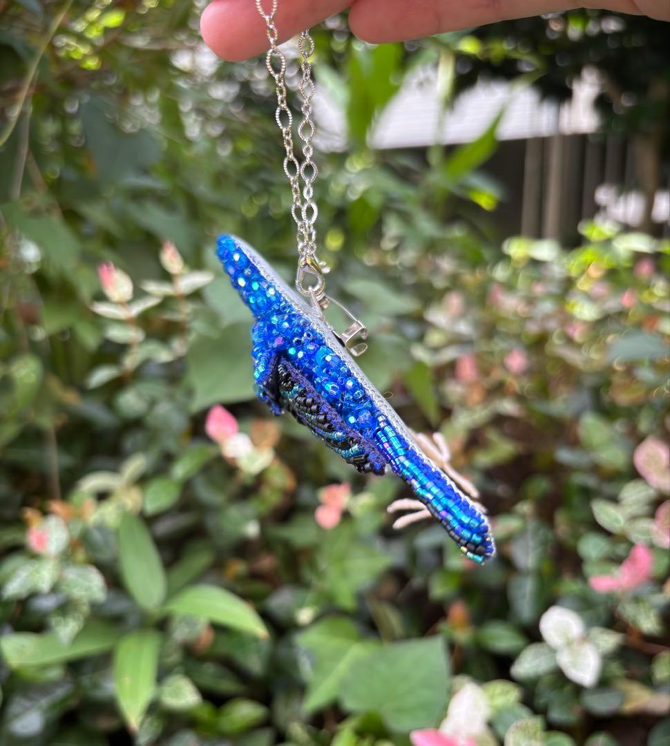 【コルリ】ビーズ刺繍ブローチバッグチャーム