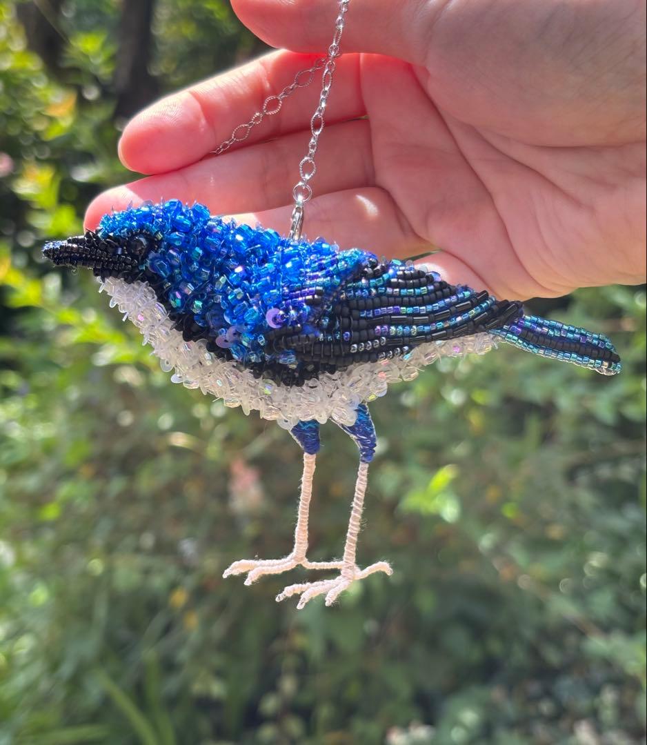 【コルリ】ビーズ刺繍ブローチバッグチャーム