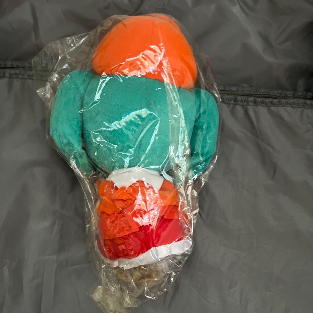 ぬいぐるみ オレンジ帽子 緑色