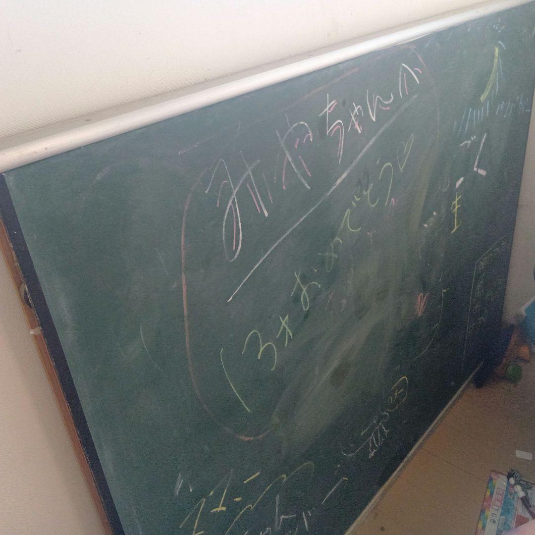 学校用黒板　木製　廃校になった学校で実際に使われていたもの　2