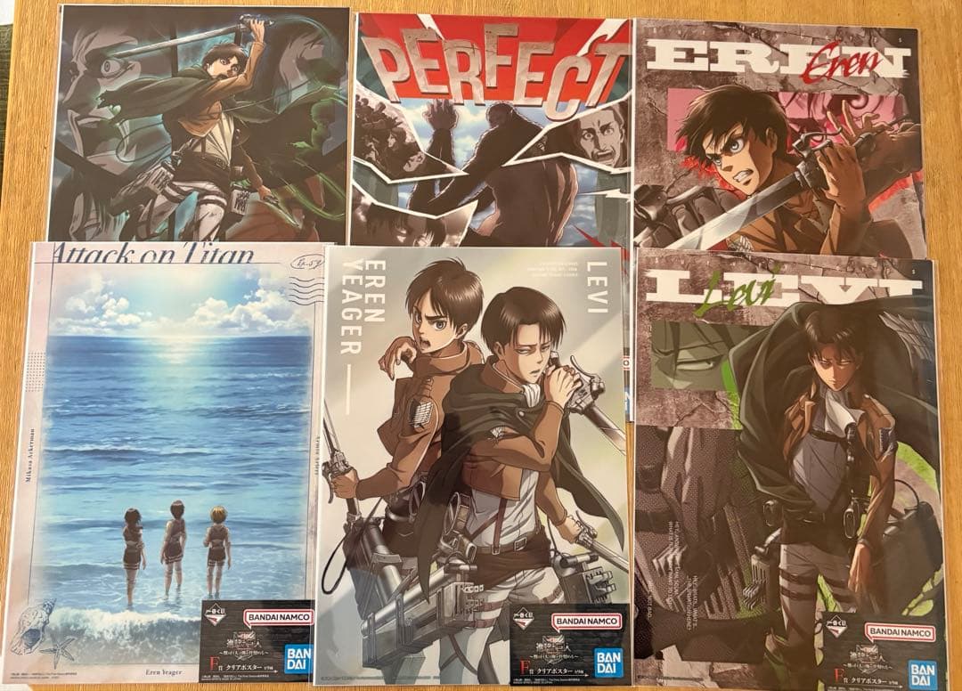 一番くじ 進撃の巨人 A賞獣の巨人 B賞リヴァイ×2、ラストワン＋G賞6種