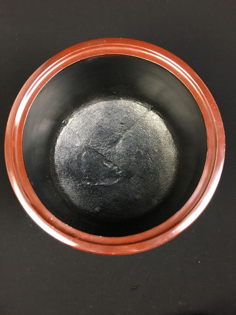 S26唐銅風炉師 福島宗秀 唐銅帯七宝菖蒲紋瓶掛・共箱・茶道具