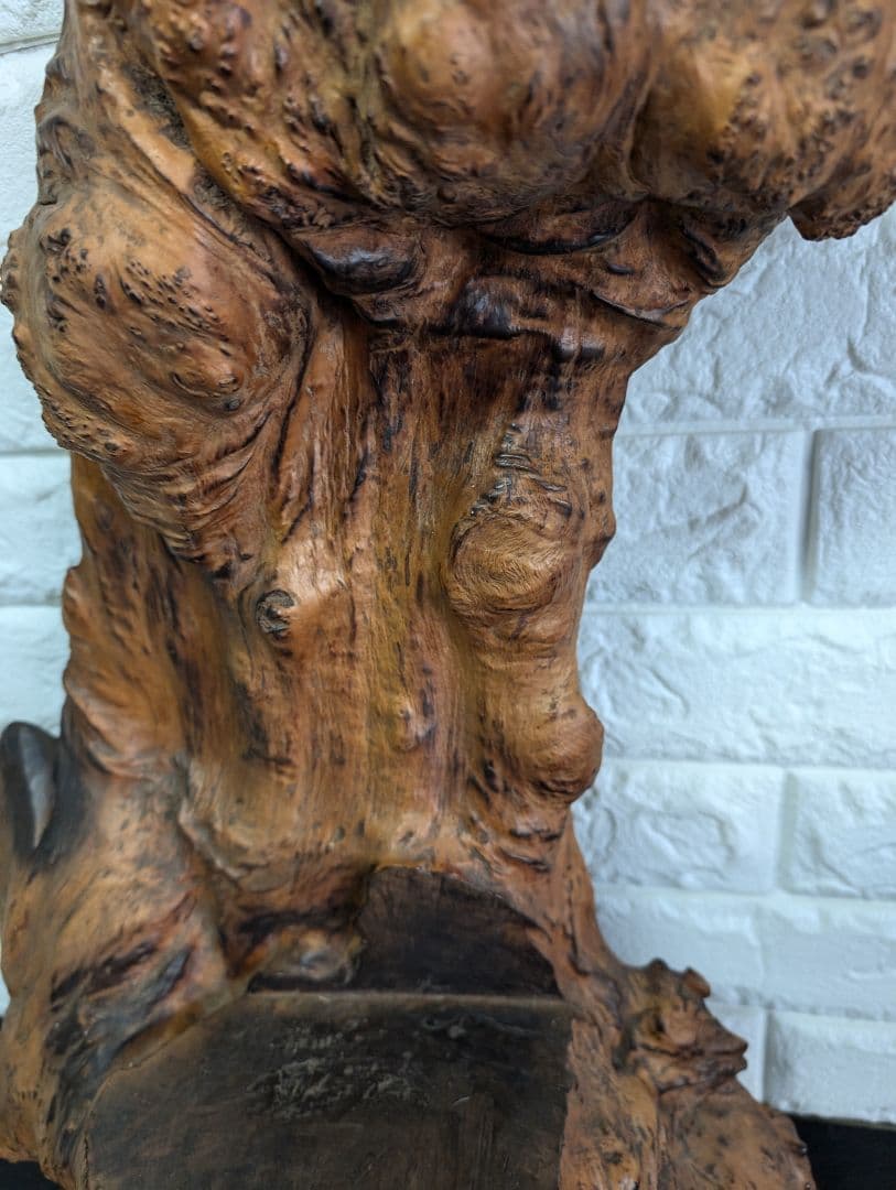 天然木 根材　花台・飾り台 原木 彫刻台 仏像台 置物台 高さ約58cm