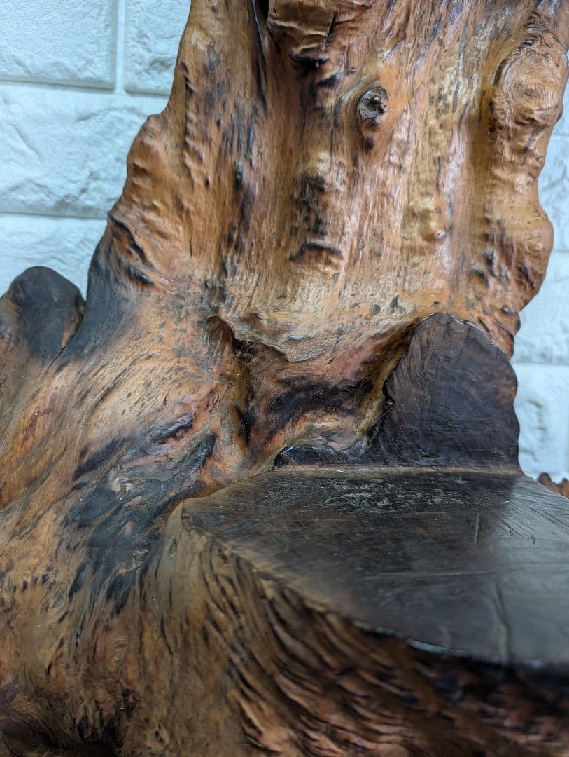 天然木 根材　花台・飾り台 原木 彫刻台 仏像台 置物台 高さ約58cm