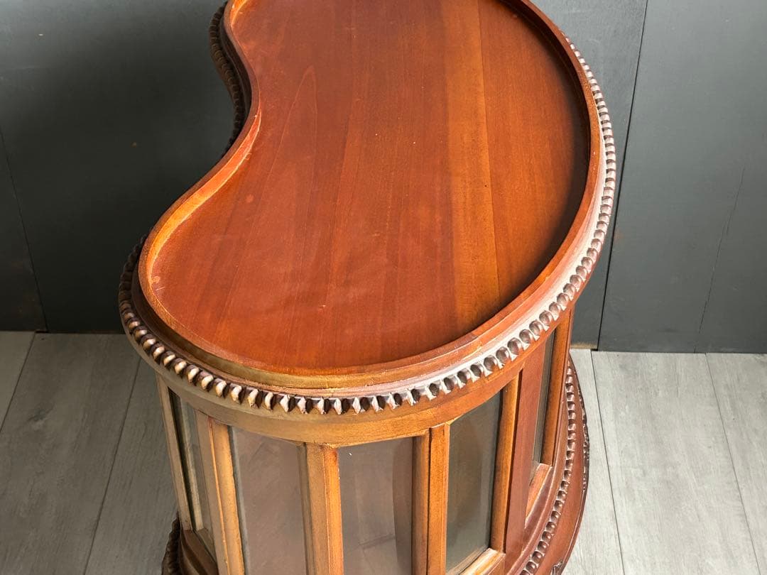 イタリア　マリナ　カッシーリ　ボトルショーケース　マホガニー材　高級　KH