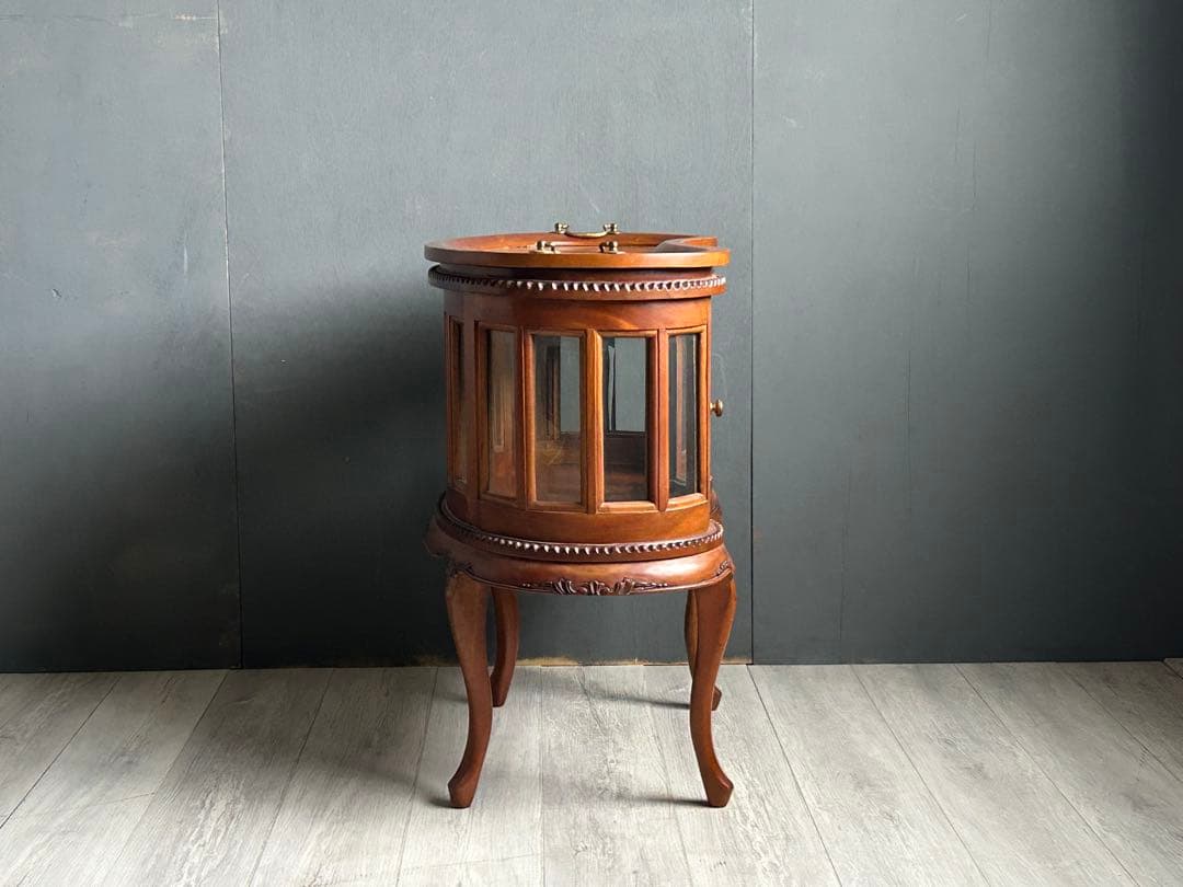 イタリア　マリナ　カッシーリ　ボトルショーケース　マホガニー材　高級　KH