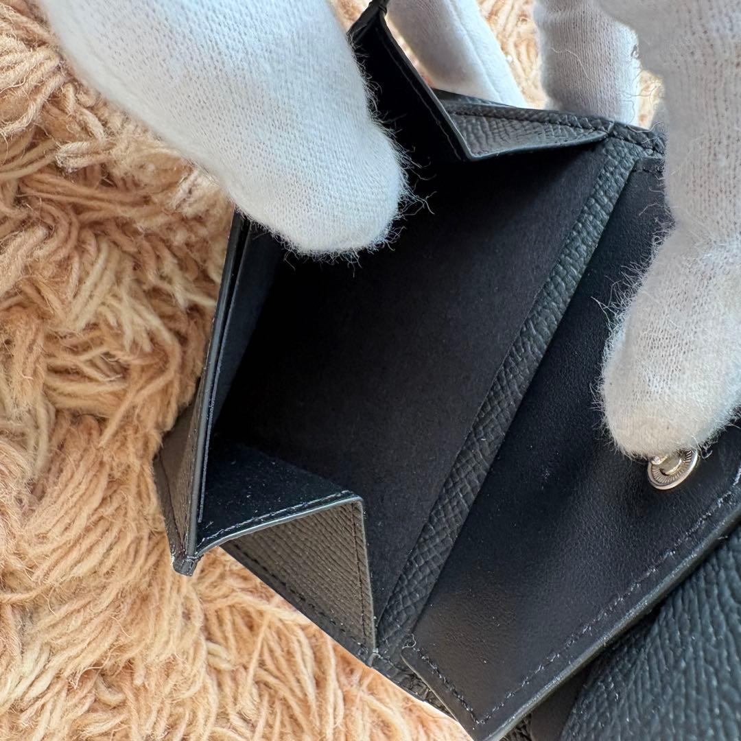 【未使用】ボナベンチュラ レザー  二つ折り財布 ブラック メンズ レディース