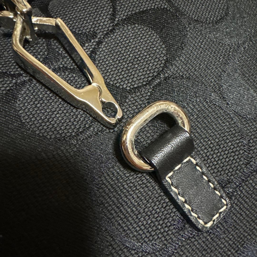 ブラックキャンバスショルダーバッグ