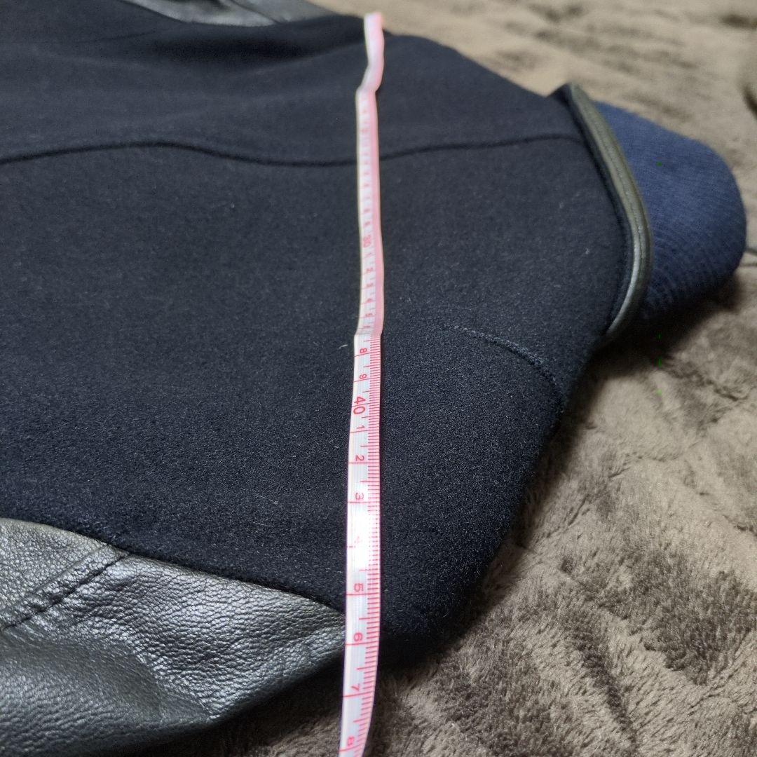 コ*！様 BURBERRY BLACK LABEL スタジャン L ネイビー/ブ