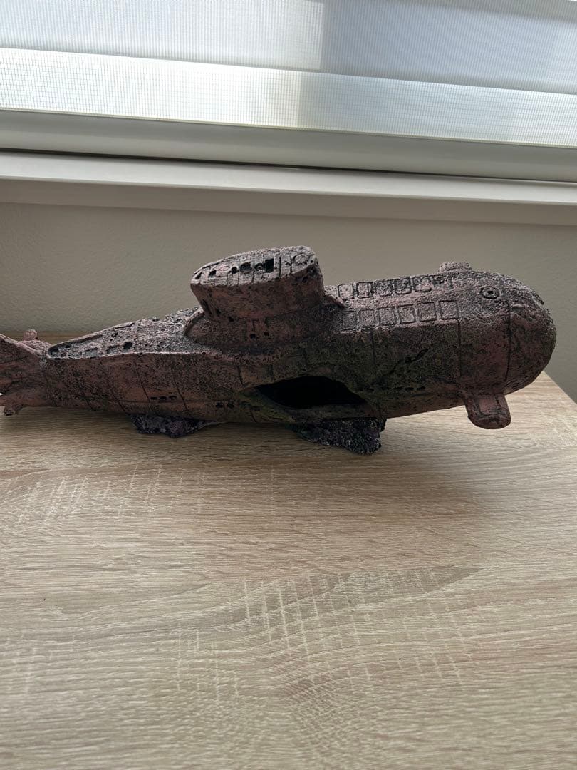 お得な3点セットGEX 60cm水槽&LEDライト&潜水艦沈没船