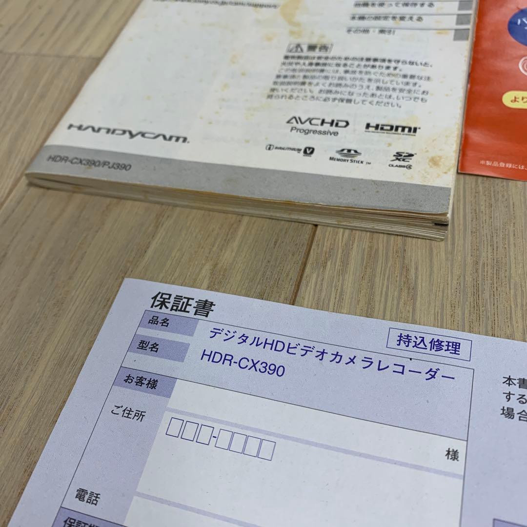 SONY ソニー　ビデオカメラ　HDR-CX390