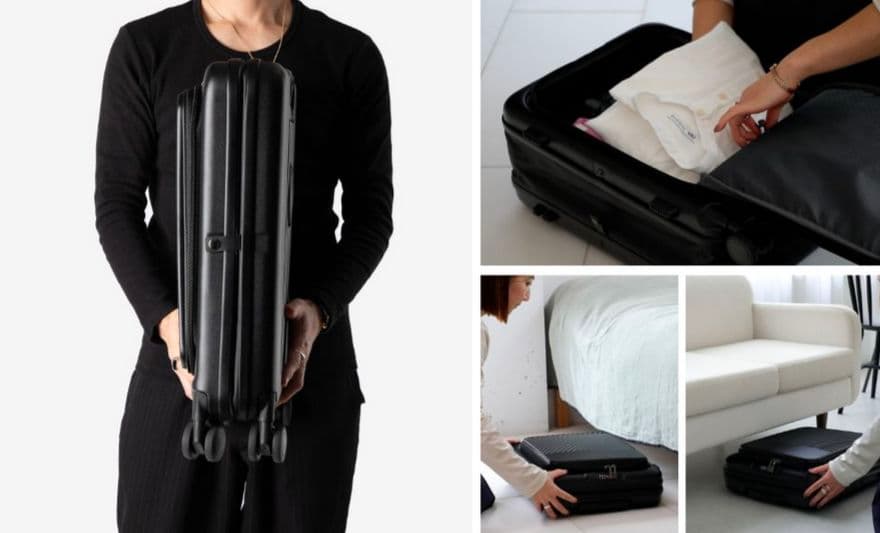 45L ブラック UNKNOWN&Co. スーツケース 折りたたみ可能 可変式