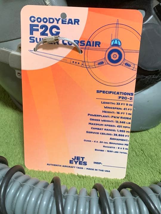 米海軍 戦闘機 F2G スーパーコルセア キャノピー キーホルダー タグ