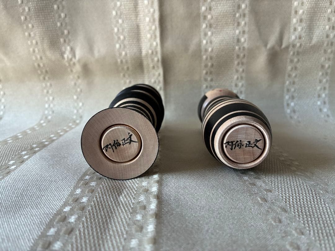 ルビンのこけし ペア ブラック 黒 限定品 青森県黒石市 22000円