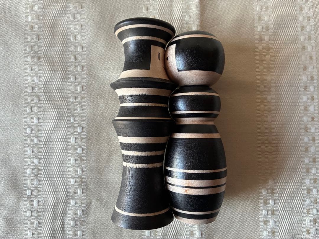 ルビンのこけし ペア ブラック 黒 限定品 青森県黒石市 22000円