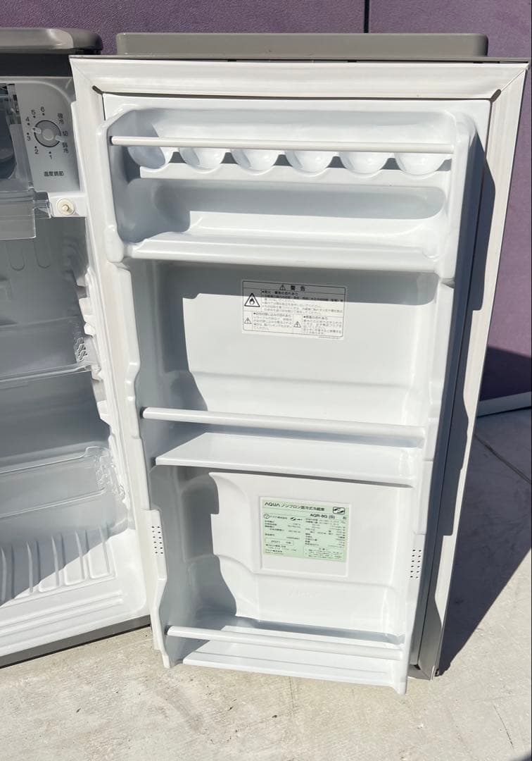 AQUAノンフロン直冷式冷蔵庫 型式AQR-8G(S)2021年