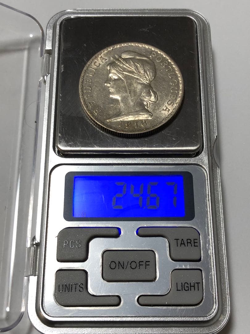 1916年 ポルトガル 1エスクード銀貨 美品 SV835 大型