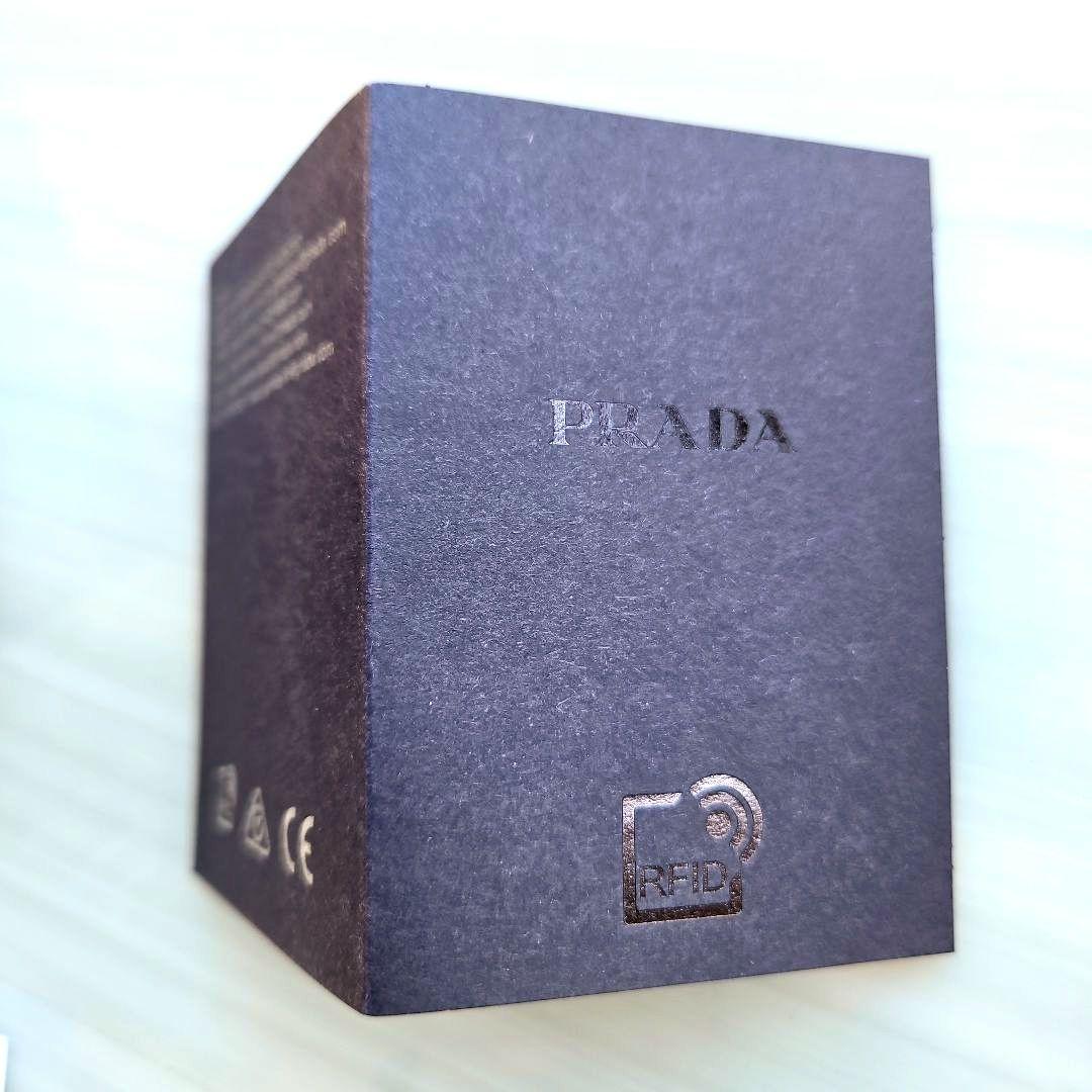 新品PRADAケース2MC084レザーブラックRFIDタグ内蔵カードケース