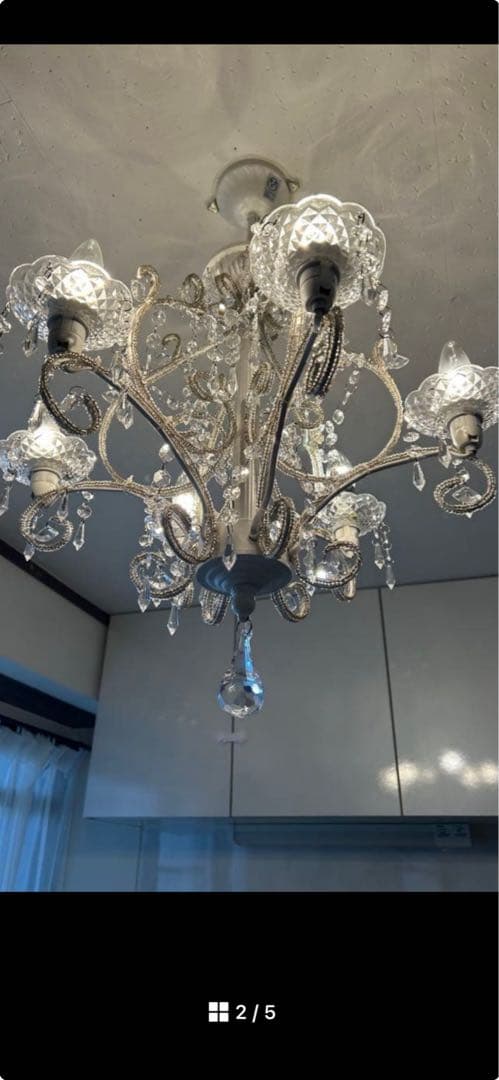 ホワイトシャンデリア 6灯