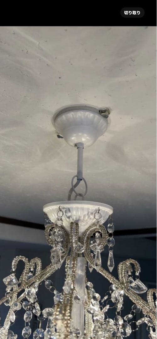 ホワイトシャンデリア 6灯