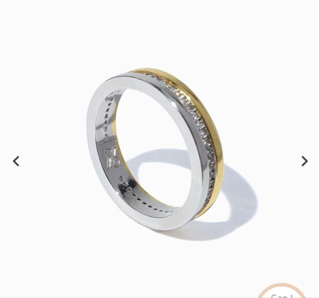 ★ティアラ★【美品】ステラハリウッド　ミックスシャイニーラインリング