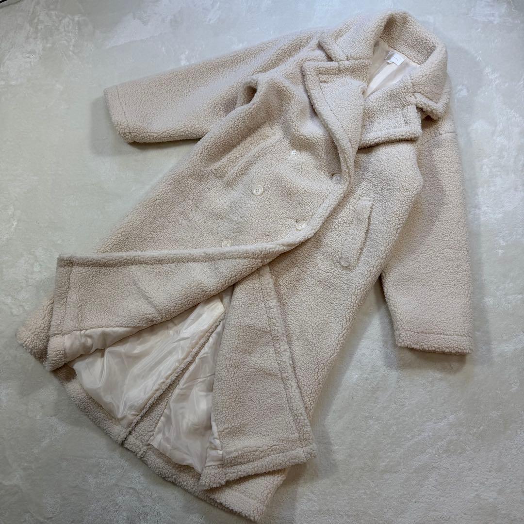 極美品 rienda リエンダ テディボア 2WAY ロングコート S