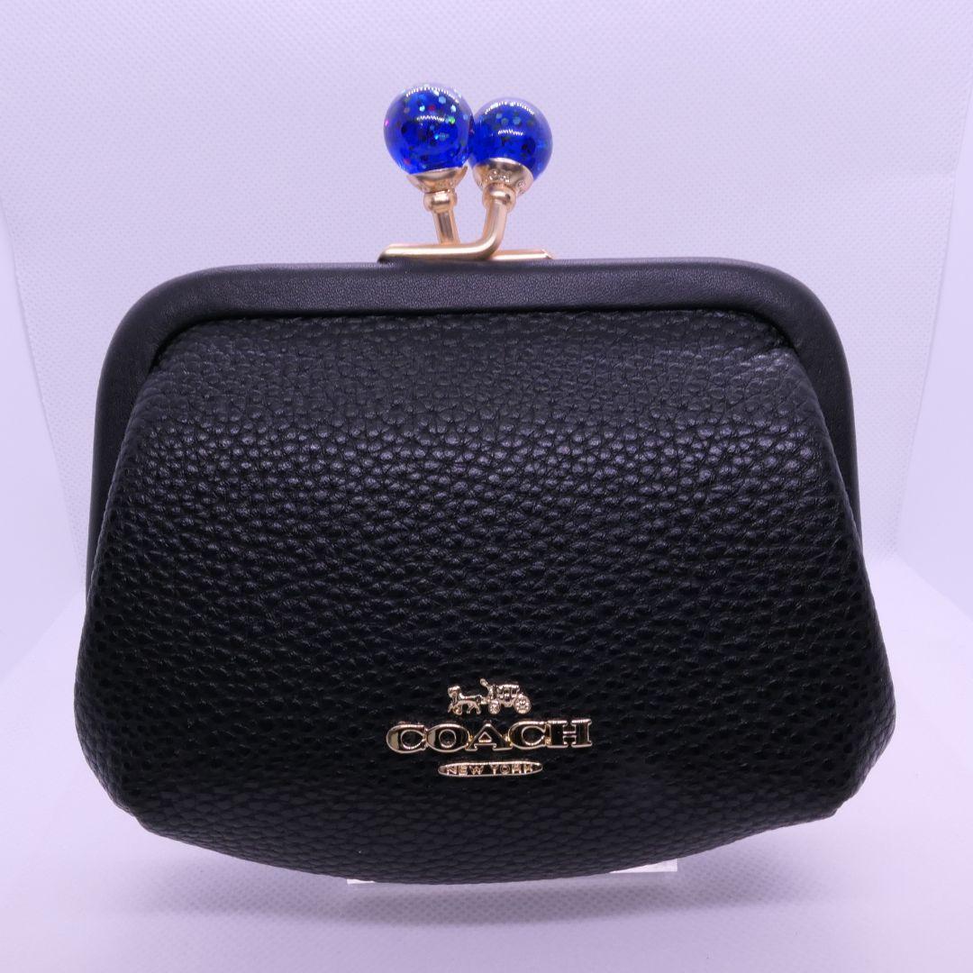 MIHO様　2点　COACH キスロック がま口 ケース ブラック