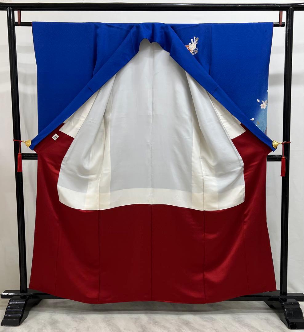 小柄な方に♪ 振り袖　フルセット　別誂長襦袢　成人式　金彩加工　刺繍入り　677