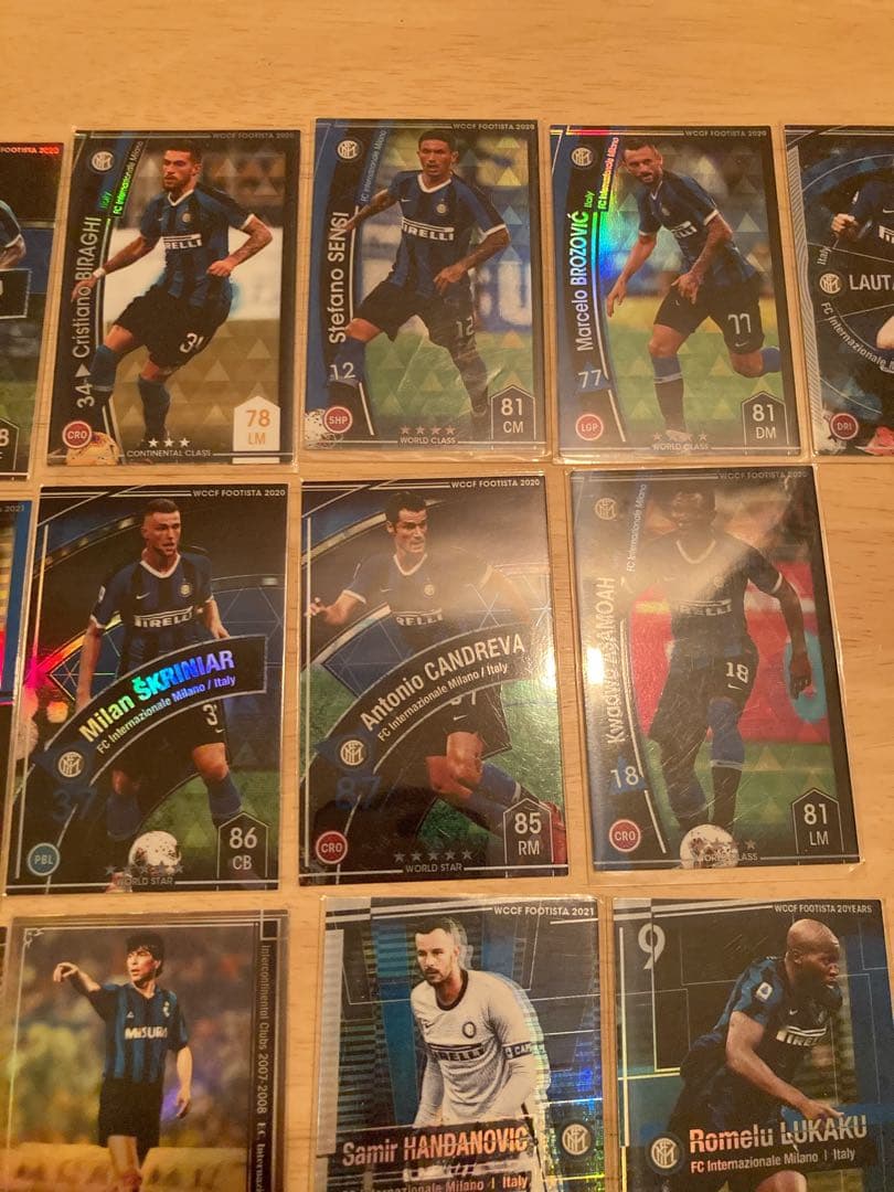 wccf footista インテル　25枚カードセット