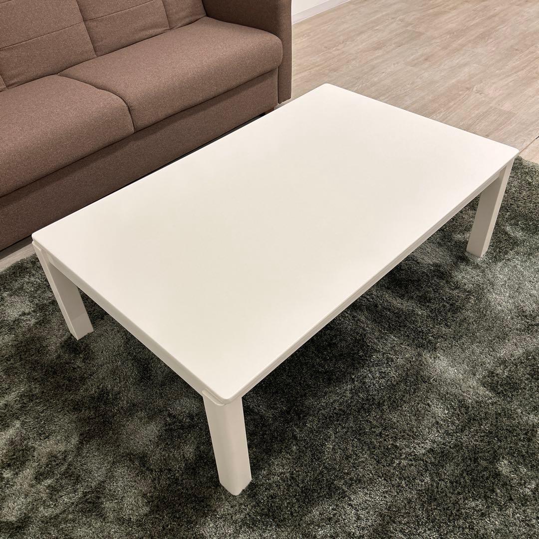 アウトレット★白い家具調こたつ コタツテーブル120cm シンプルモダン 北欧風