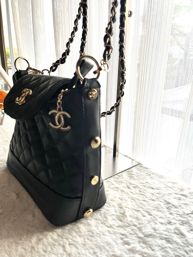 CHANEL ブラック キルティング 2way ショルダーバック