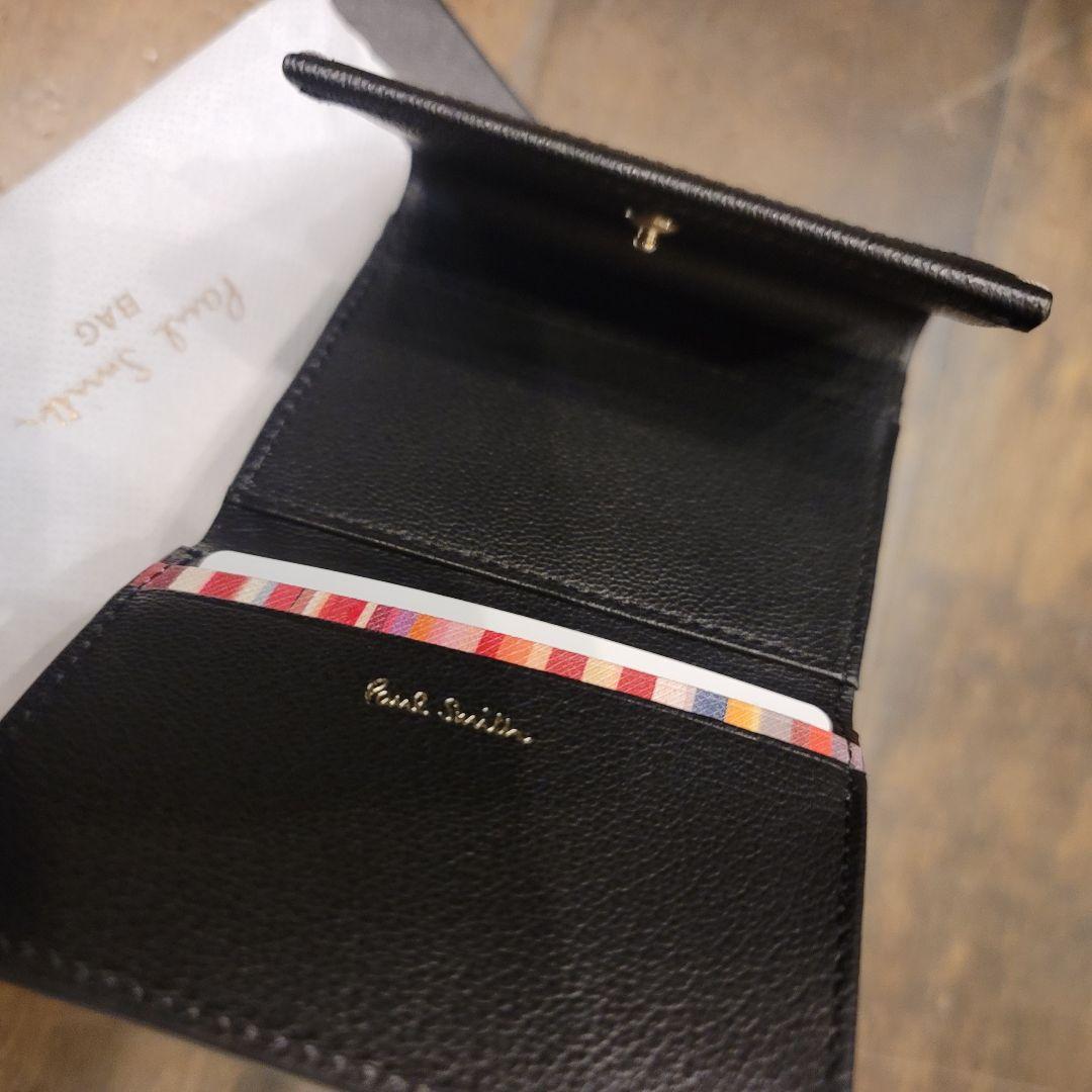 ギフト対応可能　ポールスミス　正規品　レザー　がま口　折り財布　ブラック