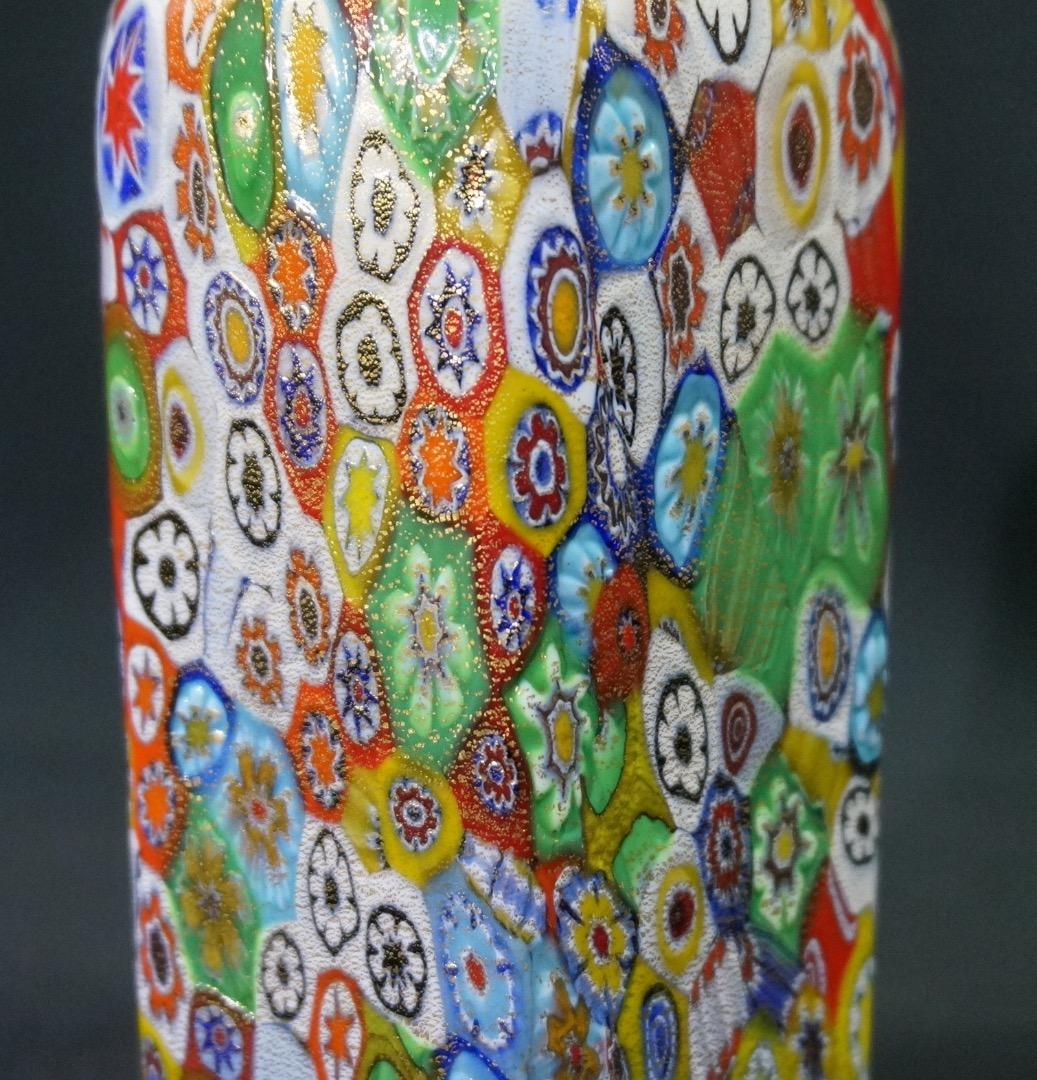 ベネチアンガラス　ミルフィオリの「アンティーク」の6角の花瓶