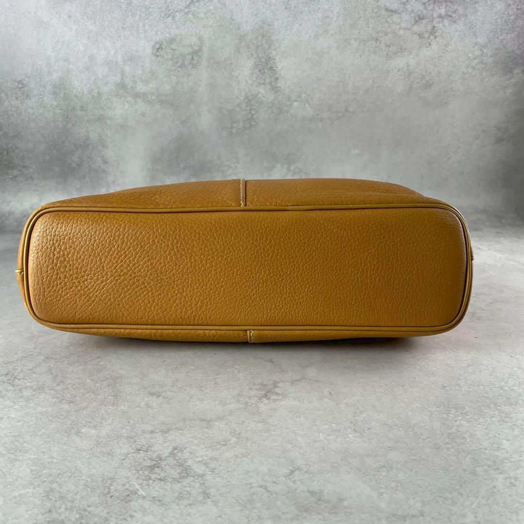 【美品✨】バーバリー シボ革 ハンドバッグ 裏地ノバチェック ロゴ金具 茶色