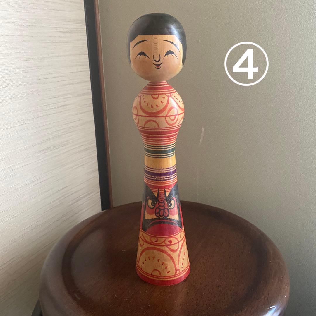 こけし四本セット　津軽系　奥瀬鉄則