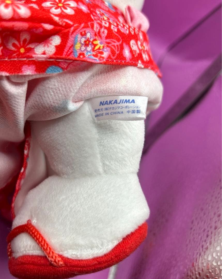 着物姿　ハローキティ　ぬいぐるみ2点セット　ちりめん　和服　日本