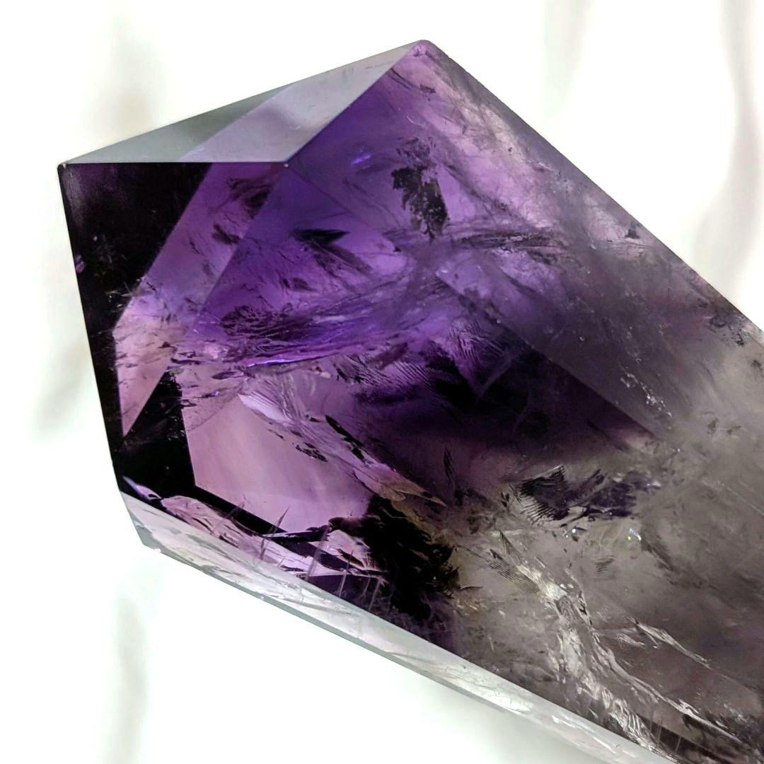 アメジスト磨き石（台座付き）