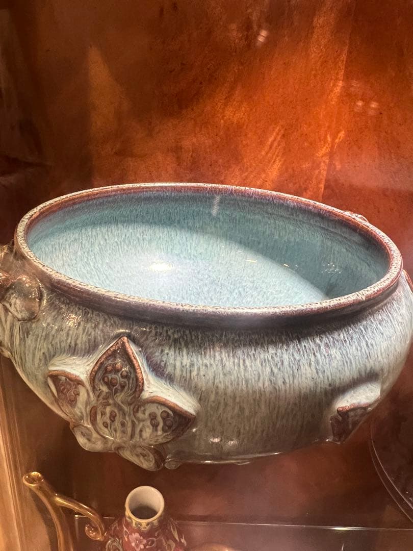 中国宋元明朝 の鈞窯香炉　中国骨董　古美術　唐物　中国美術品　青磁 ★ 江戸骨董