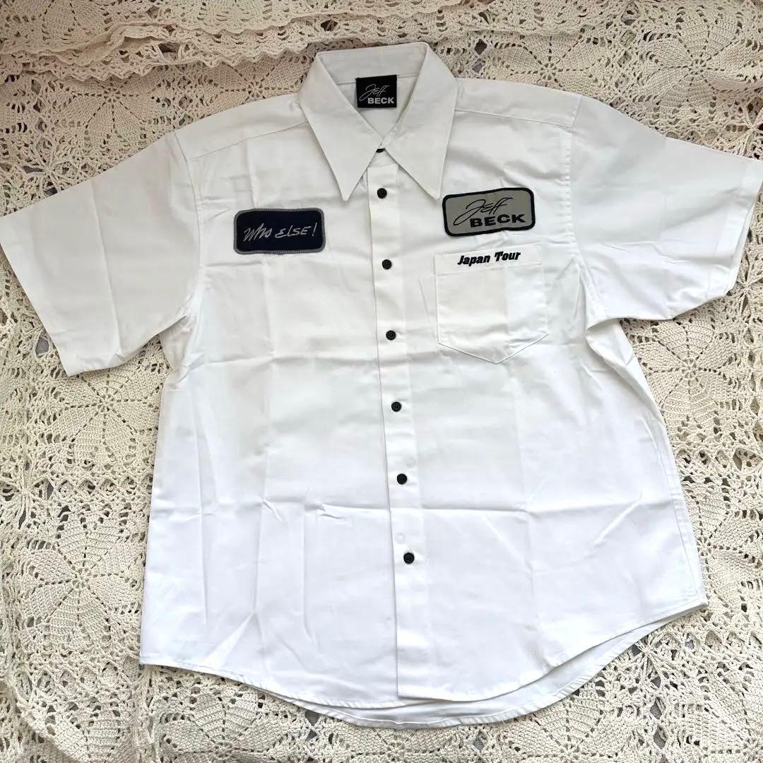美品☆ジェフベック☆ワークシャツ☆1999年☆日本ツアー☆ツアーグッズ☆ホワイト