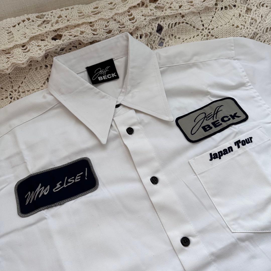 美品☆ジェフベック☆ワークシャツ☆1999年☆日本ツアー☆ツアーグッズ☆ホワイト