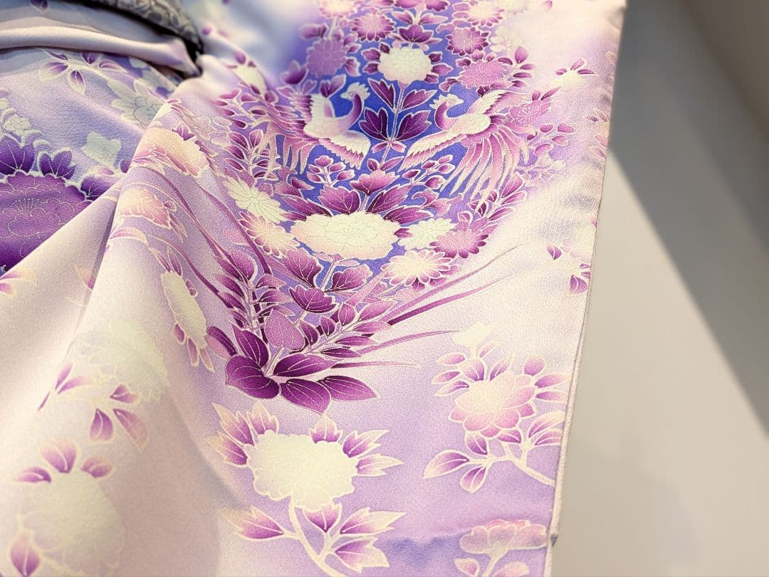 振袖フルセット 身丈155裄62 豪華振袖 暈し染め 銀彩 紫 逸品 成人式