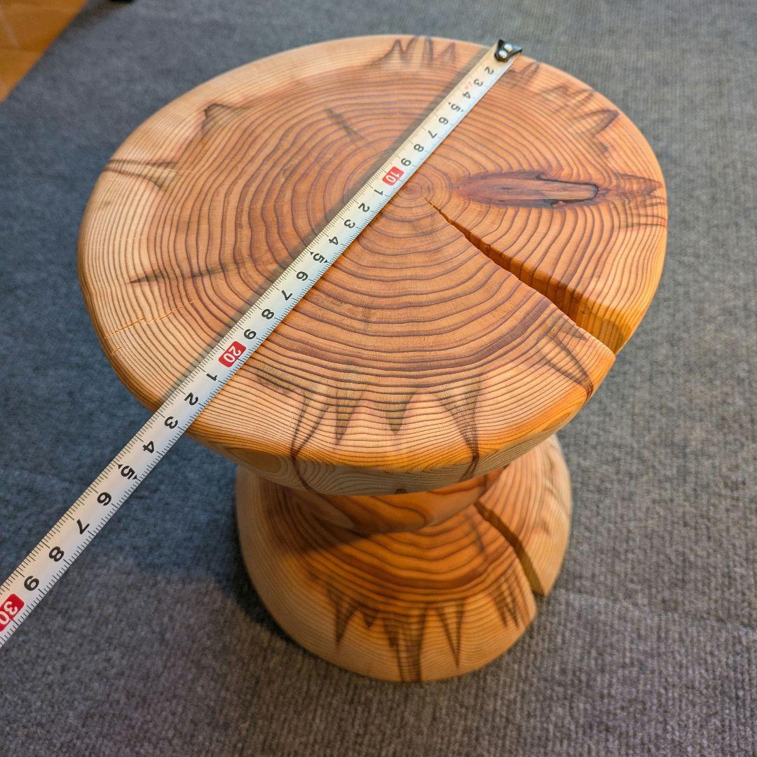 杉　希少　丸太　椅子　スツール　高さ約30.5㎝