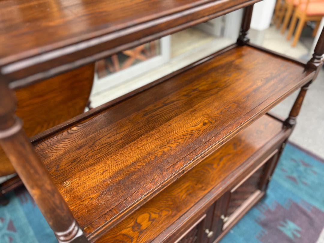 オランダ製☆ダッチカントリー／オープンシェルフ／3段シェルフ／収納家具／オーク材