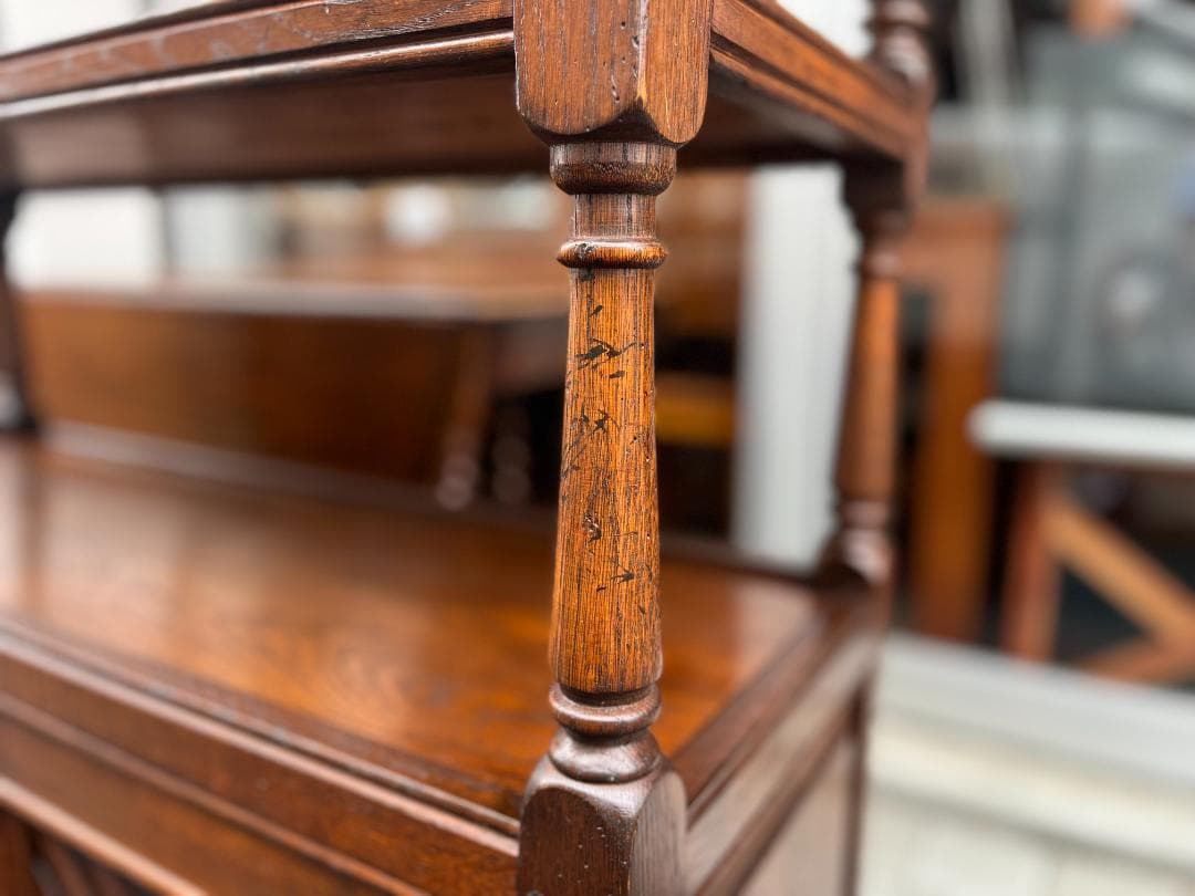 オランダ製☆ダッチカントリー／オープンシェルフ／3段シェルフ／収納家具／オーク材