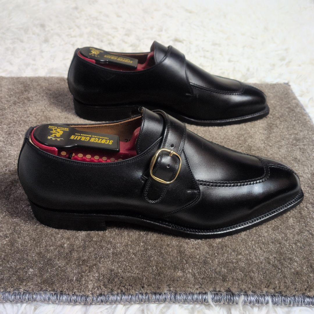 【美品✨SCOTCH GRAIN✨2E✨25cm】レザー ビジネス シューズ 黒