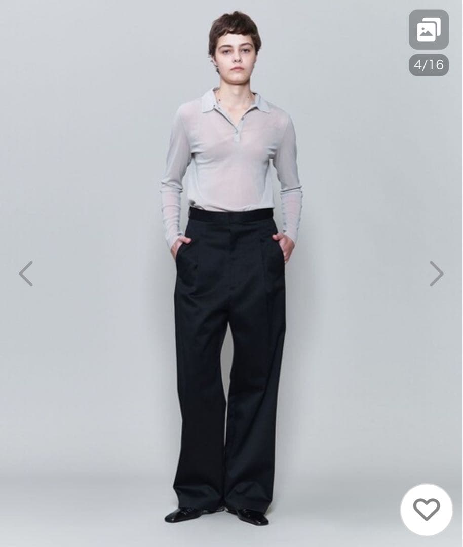 美品＜6(ROKU)＞コットン チノ パンツ ブラック