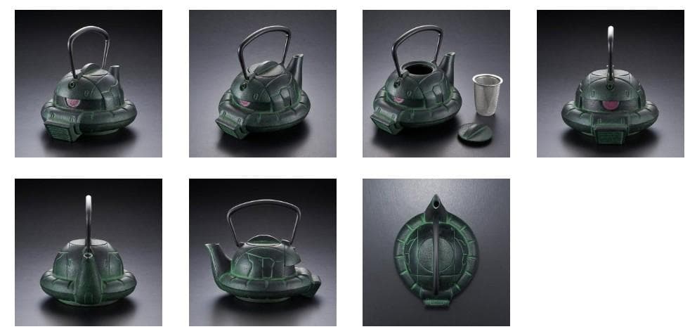 南部鉄器　鉄瓶　ZAKU（GREEN）　希少　ガンダムカフェ　未開封